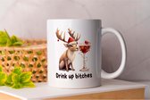 Mok Drink up Beches - Gift - Cadeau - HolidaySeason - MerryChristmas - WinterWonderland - SarcasmAlert - JustKidding - SarcasticVibes - Sarcastisch - NatuurlijkNiet - GrapjeHoor