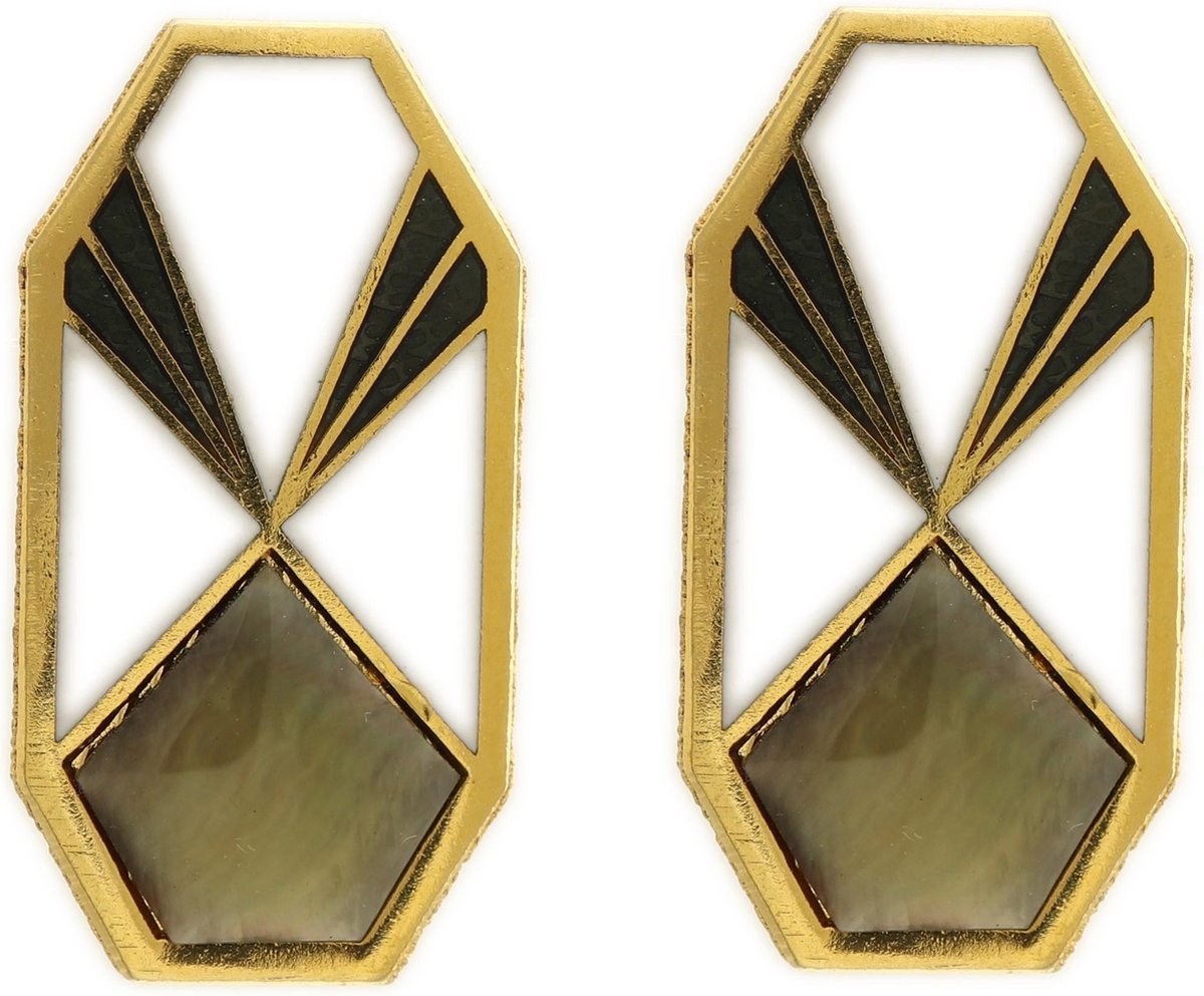 Bicolor gouden vintage oorclips | Uniek pre-owned