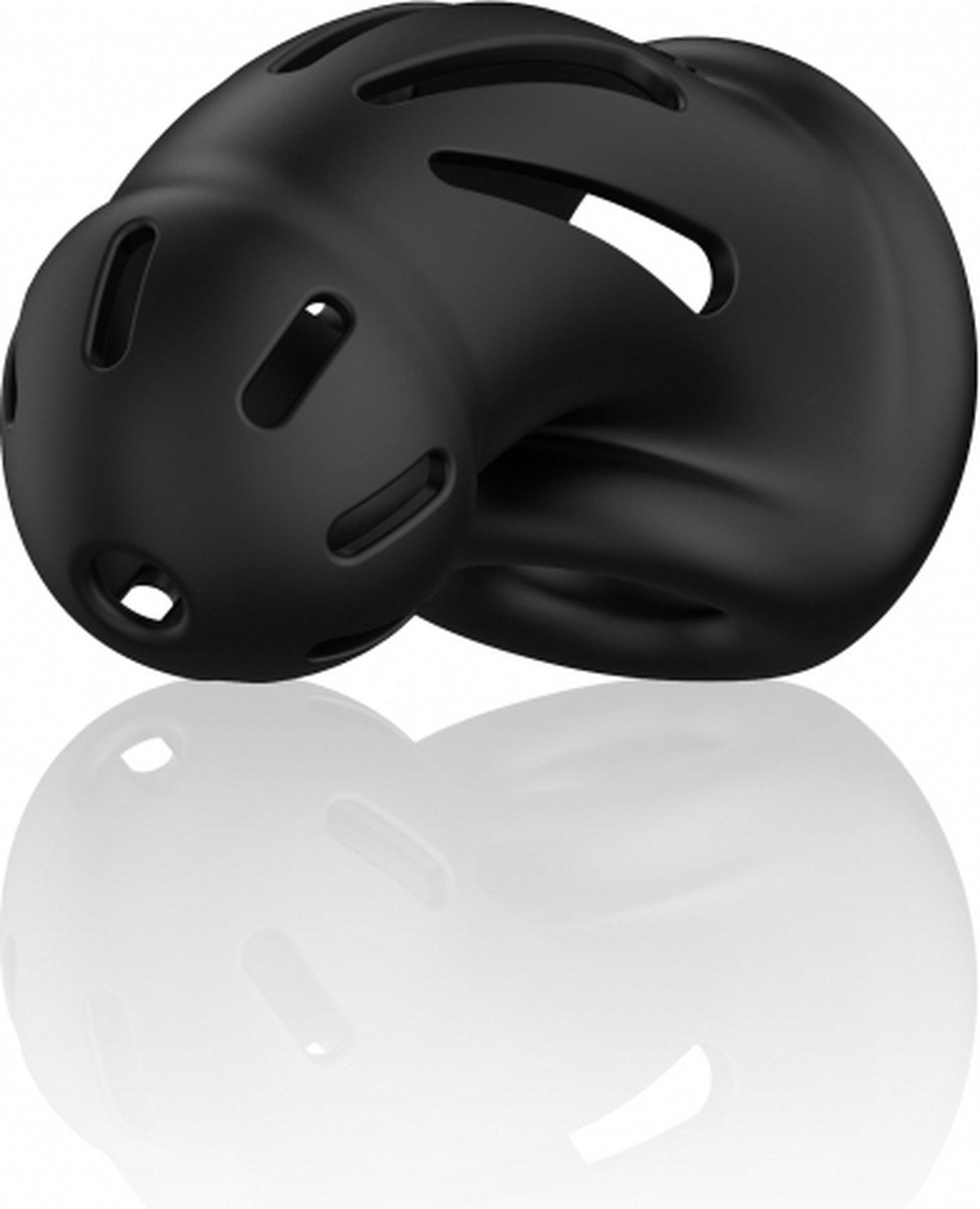 Model 27 - Ultra Soft Silicone Chastity Cage - Black