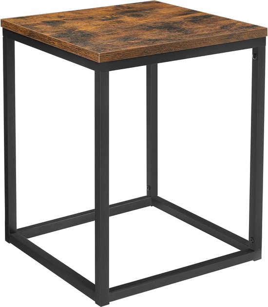 VASAGLE Bijzettafel, Ronde Salontafel, Salontafel, 2 Planken, Woonkamer