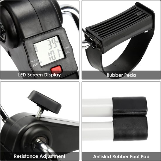 Mini Hometrainer - Compacte Pedaaltrainer met LCD-Display, Voor Armen