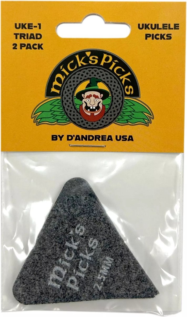 D'Andrea - Mick's Pick - Ukelele plectrum - 2.50 mm - 2-pack