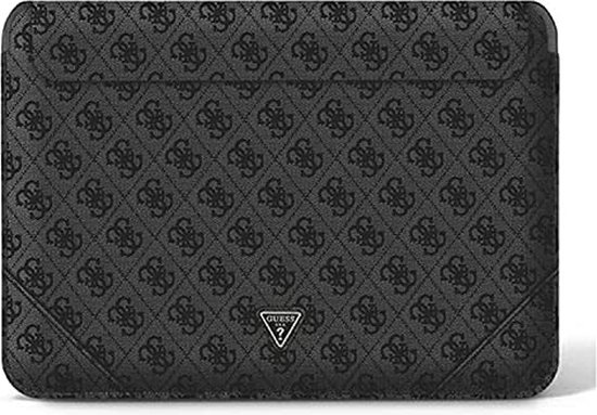 Guess 4G PU Triangle Logo Laptop sleeve 13 tot en met 14 inch - Zwart