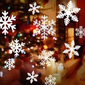 Kerstraamstickers, 144 stuks statische sneeuwvlokken, stickers, kerstraamstickers voor vrolijk kerstfeest, raamdecoraties, binnendecoratie, vitrines, koffiewinkels, ramen