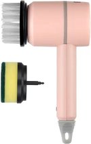 Elektrische Reinigingsborstel - 3 Snelheden - Afwasborstel Voor Keuken, Badkamer - Schoonmaakborstel - Roze