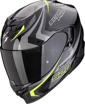 Scorpion EXO-520 EVO AIR TERRA Black-Silver-Neon-Yellow - ECE goedkeuring - Maat M - Integraal helm - Scooter helm - Motorhelm - Zwart - Geen ECE goedkeuring goedgekeurd