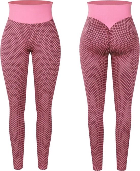 CHPN - Legging - Sportlegging - Bekend van TikTok - Shape Legging - Booty Push Up - Maat S - Anti Cellulite - High Waist - Comfortabel - Roze - Speciale Legging — afbeelding 2