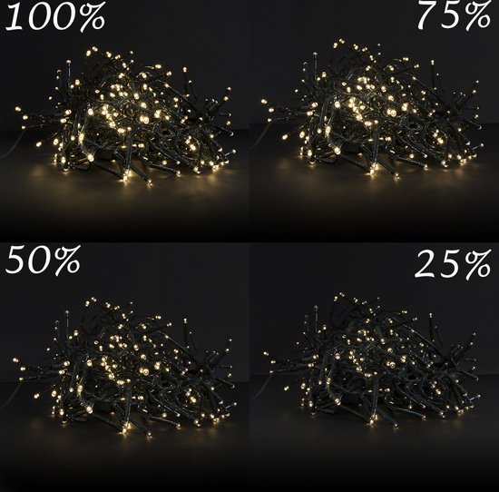Kerstverlichting LED Cluster String 2,5m - koppelbaar - dimbaar - 250 lampjes