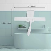 Jumada's - Essuie-glace de douche avec crochet de suspension - blanc - Essuie-glace de douche - Essuie-glace de douche - Essuie-glace pratique pour le mur de douche