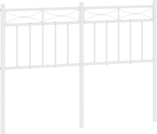 vidaXL Hoofdbord 100 cm metaal wit, bed hoofdbord, hoofdbord bed, achterwand bed, bedhoofdbord, hoofdeinde bed, achterwand voor bed