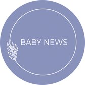 KLEINE FRUM - BABY NEWS - hallo baby - sticker - zwanger - baby - bekendmaking - geboorte - sluitzegel - geboortekaartje - baby op komst - 20 stuks - 39mm - KLEINE FRUM