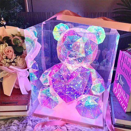 Nachtlampje - 3D LED Knuffelbeer - Led Teddy Bear - Tafellamp Kinderen LED - Valentijn Cadeautje voor Haar - Valentijnsdag voor Mannen - Valentijn Cadeautje voor Hem