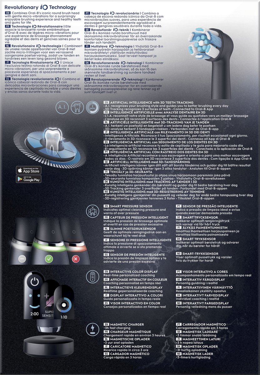 Afbeelding 2 van Oral-B Special Edition iO - 9 - Roze en Zwart - Elektrische Tandenborstel - Duopack