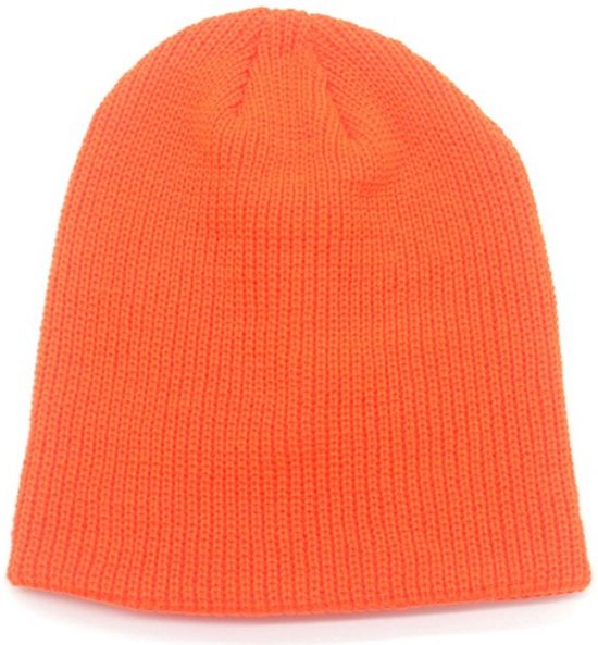Beanie Knitted Muts - Oranje | Gebreide Muts | One Size | oranje