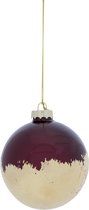 Kerstbal - Rood - Bordeaux - Gebroken Wit - 8 cm - Per stuk - Kerstboom - Kerstversiering