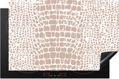 KitchenYeah® Inductie beschermer 81x52 cm - Dierenprint - Slang - Roze - Pastel - Kookplaataccessoires - Afdekplaat voor kookplaat - Inductiebeschermer - Inductiemat - Inductieplaat mat