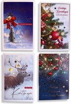 50 cartes de Luxe de Noël et du nouvel an - 3 modèles - Cartes pliées avec enveloppes - Bougies classiques de la série