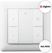 Zigbee interrupteur mural sans fil blanc 2 zones - Incl. batterie - Montage adhésif ou à vis - Commutation & Gradation