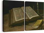 Tableau sur toile Artaza Diptyque Nature morte avec Bible – Vincent van Gogh – 120 x 80 cm – Photo sur toile – Impression sur toile