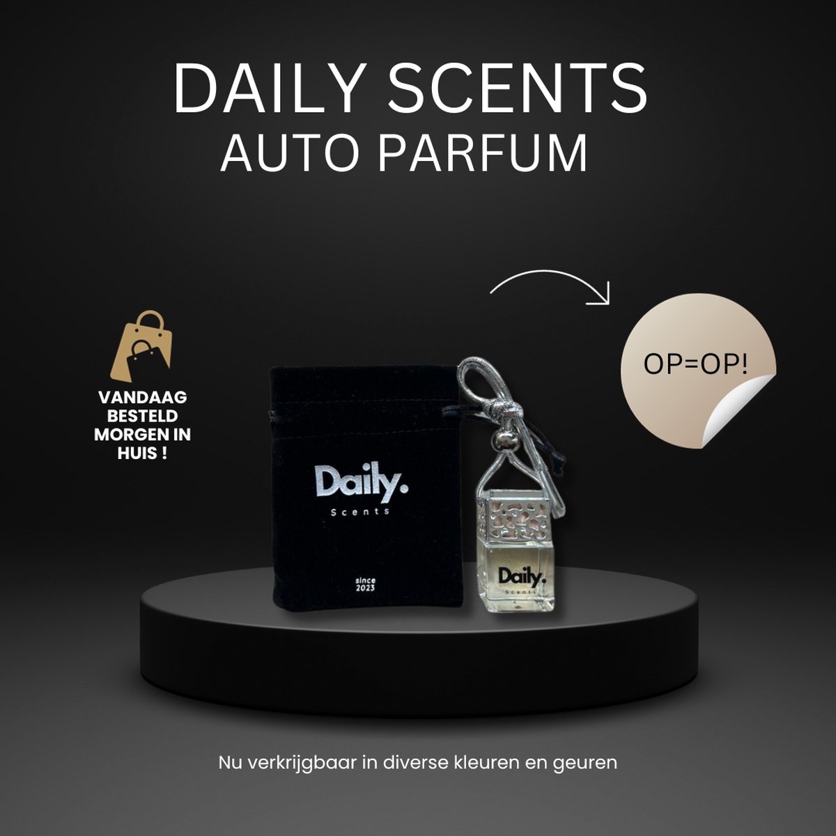 Daily Scents - Auto Parfum - Car Parfume - Bekende Vrouwen Geuren - Free Spirit - Zilver