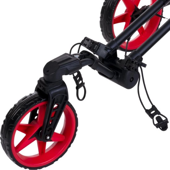 FastFold Dice - PSV Golftrolley - 3-wiel trolley - Zwart/Rood van FastFold — afbeelding 2