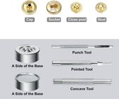 286-delige snap drukknoppen metalen ring button drukknopen voor mannen vrouwen kleding naaien ambachtelijke metaalkleur met tang