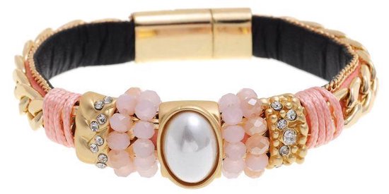 Bracelet Behave avec perles, pierres et perle