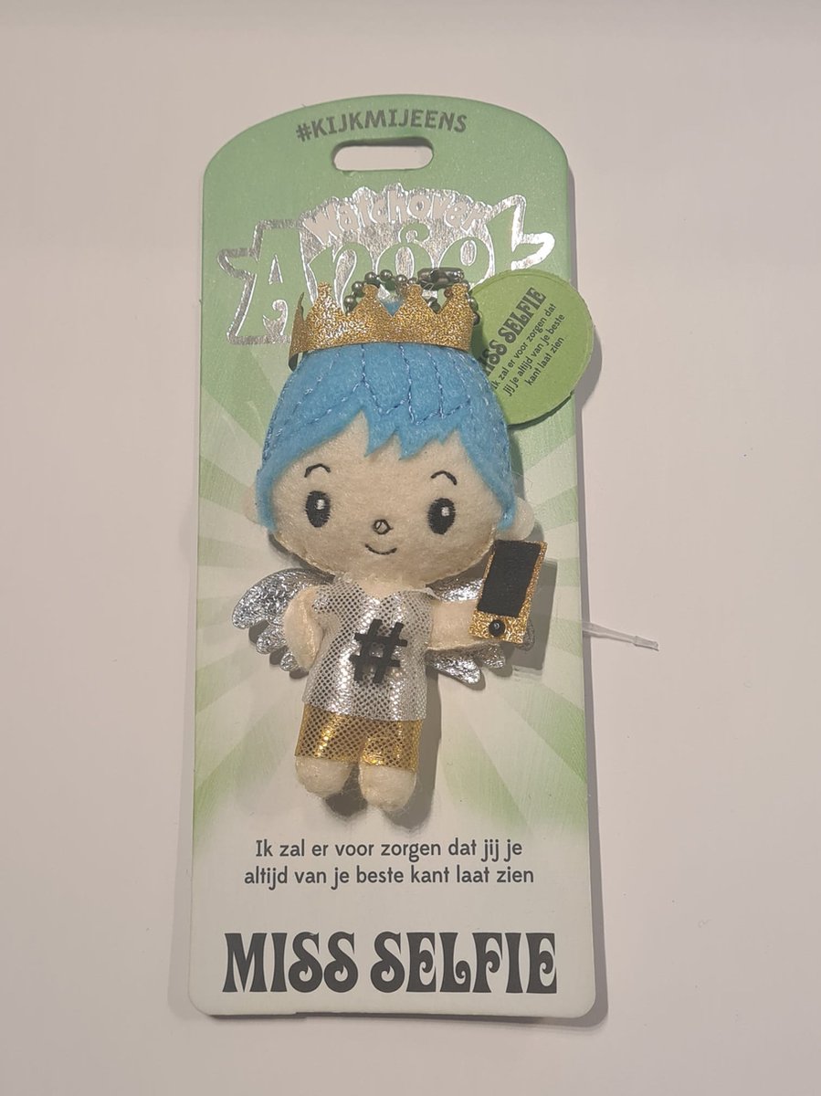 Watchover Angels "Miss Selfie" Sleutelhanger / Gelukspoppetje
