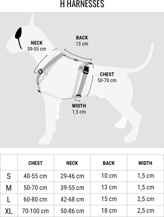 Morso Harnais pour chien Harnais en H recyclé entièrement en Métal pour chien Marron
