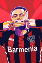 Florian Wirtz Poster | Bayer Leverkusen | Bundesliga | Voetbalposter | Voetbalspeler | 61x91cm | Wanddecoratie | Muurposter | Pop Kunst | Geschikt om in te lijsten