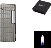 Eurojet Briquet Luxe Soft Flame Regale Slim Dark Gun / Anthracite avec Coffret Cadeau