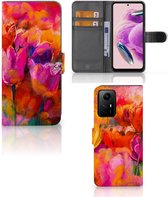 GSM Hoesje Geschikt voor Xiaomi Redmi Note 12S Cover met Tekst Tulips
