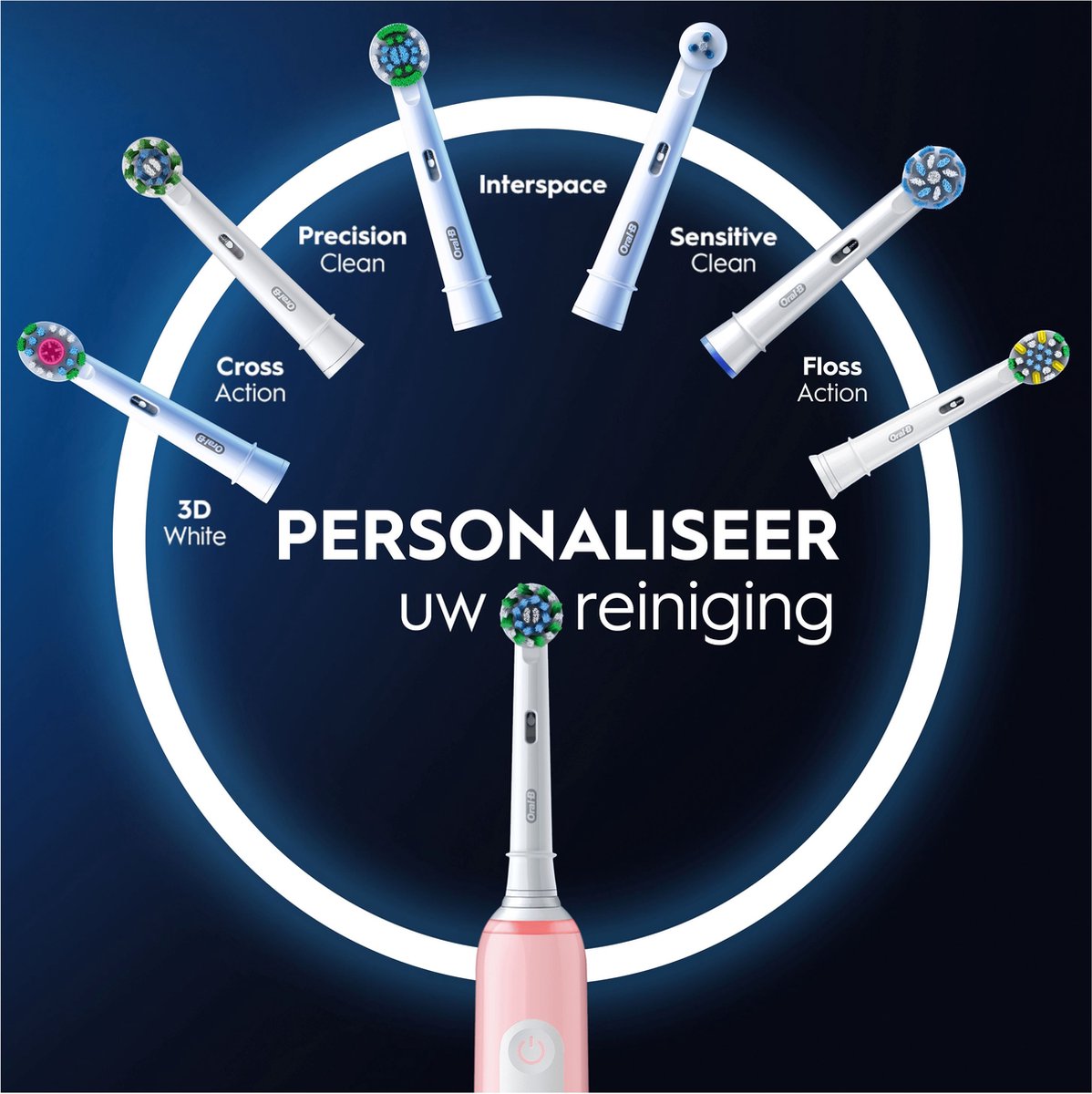 Afbeelding 3 van Oral B Pro 3 3900 Duo - Zwart en Roze Elektrische tandenborstel - met extra opzetborstel