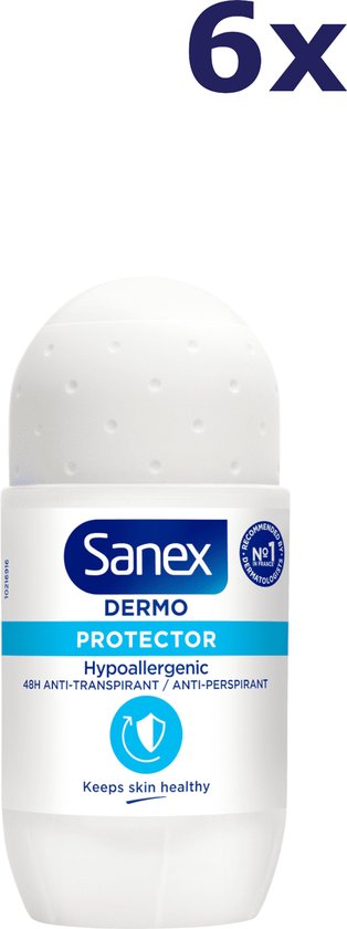 Sanex Dermo Hypo Allergenic Deo Roller - 6 x 50 ml
