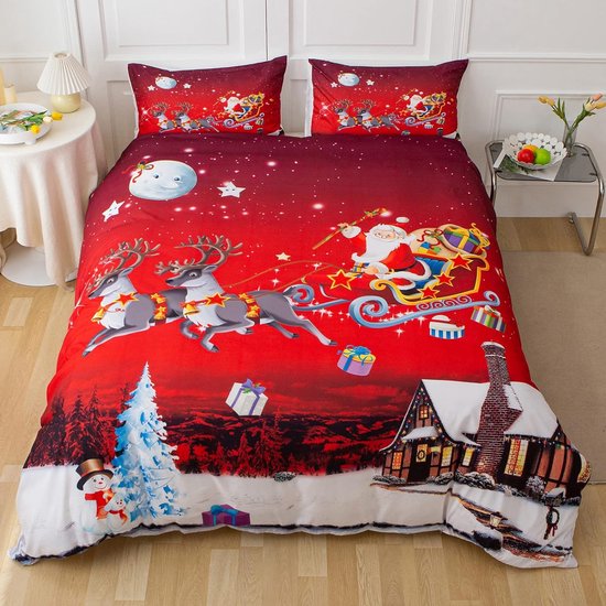 3D kerstbeddegoed met de kerstman