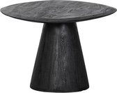 Salontafel zwart 70 cm by Shopsahopsa - Mangohouten blad - Voelbare houten stuctuur - Stoere IndustriÃ«le look