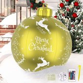 Opblaasbare kerstballen, 60 cm, opblaasbare pvc-kerstbal met grondpennen en pomp, enorme opblaasbare kerstbal, voor bruiloft, woondecoratie, tuin, buitendecoratie