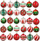 Kerstballen Ornamenten Voor Xmas Kerstboom Decoraties, Mulit-Color Onbreekbare Kerst Glittering Balls Opknoping Ballen Hanger Set voor Vakantie Kerst Party Home Decoratie (Blauw)