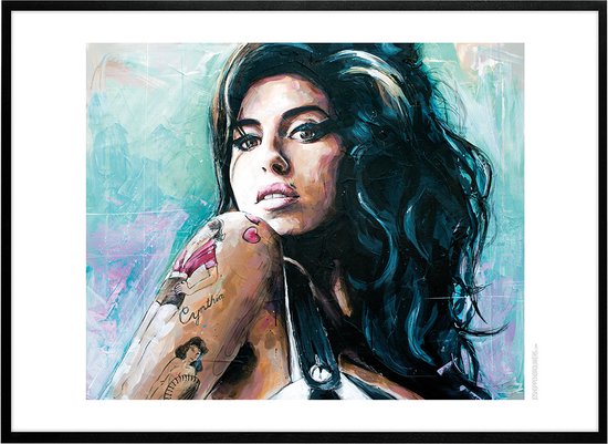 Amy Winehouse 01 print 71x51 cm *ingelijst & gesigneerd