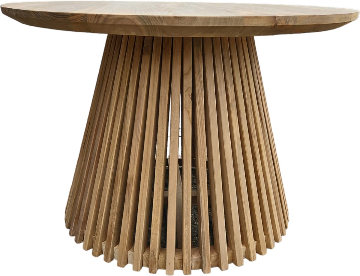 Ronde Teakhouten Salontafel 70cm uit Indonesië | bol.com