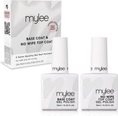 Mylee No-Wipe Gel - Vernis à ongles Top & Base Coat 15 ml UV/ LED Nail Art Manucure Pédicure pour un usage professionnel et domestique - Longue durée et facile à appliquer