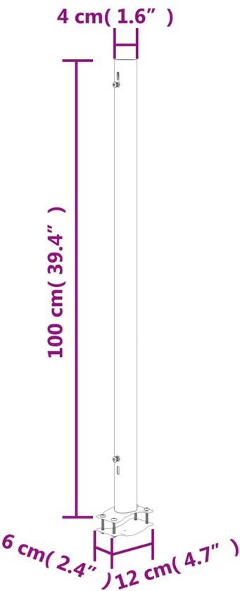 vidaXL Auvent latéral extensible 160x300 cm Crème
