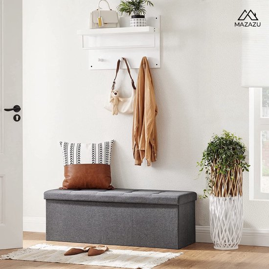 MIRA Home - Zitbank - Opbergdoos - Opbergpoef - Opbergkast - Zitkist - 38x110x38
