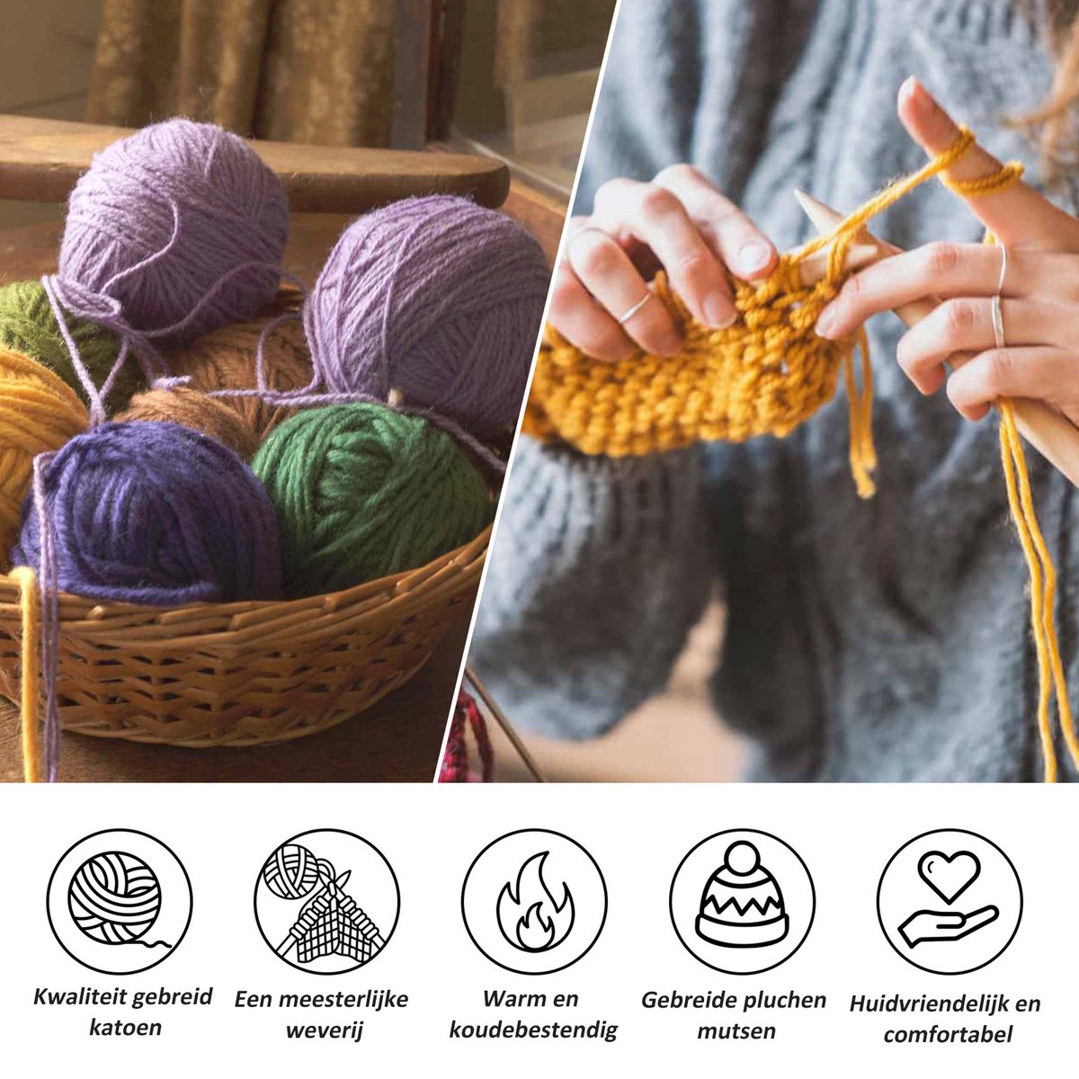 CALIYO Beanie Muts - Wintermuts Dames - Warme Mutsen met Imitatiebont Pompon - Gebreide Skimutsen - Gevoerd Wol - Beige — cadeau in Mode & Accessoires - foto 5