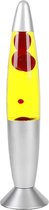 Lavalamp - Rode Lava - Zilvere Basis - LED Verlichting - Sfeerverlichting voor Volwassenen en Kinderen - Nieuwe Wintercollectie 2023 - 23W - 35 x 8.5cm