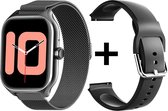 Tijdspeeltgeenrol smartwatch GT4 - Stappenteller - Horloge Dames/Heren – HD Touchscreen - Activity Tracker & Hartslagmeter - Sporthorloge - Zwart