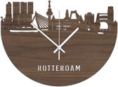 Skyline Klok Rotterdam Noten Hout Wanddecoratie Voor Aan De Muur City Shapes