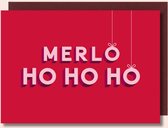 Kerstkaarten - merlot - wijnliefhebber - 10 stuks + luxe envelop