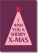 Je te souhaite un Noël au sherry - Carte de Noël - 10 pièces avec enveloppe