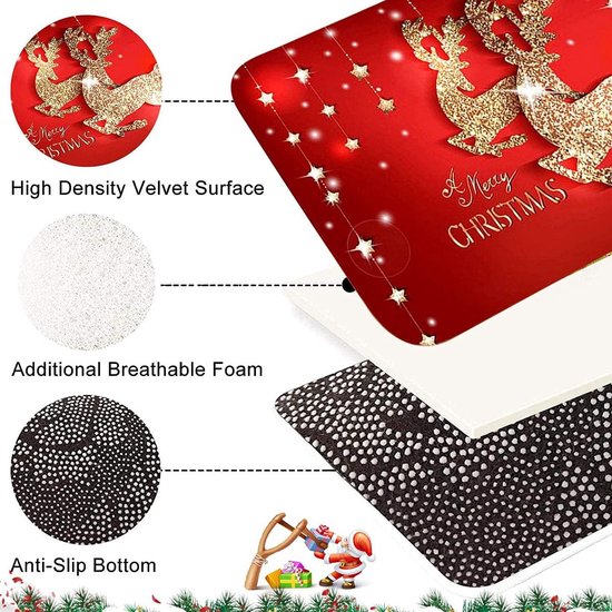 Deurmat - Kerstdecoratie - Houten - Dennenappel - Bruin